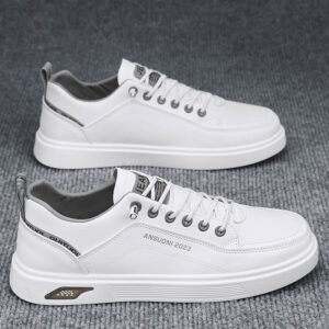 Mens Sports Sneakers Trendy White Shoes For Spring And Autumn