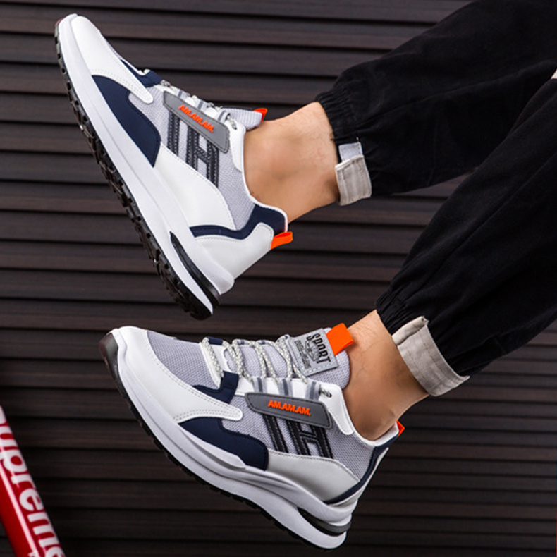Men Sneakers White Sports Shoes Running Walking - Imagen 9