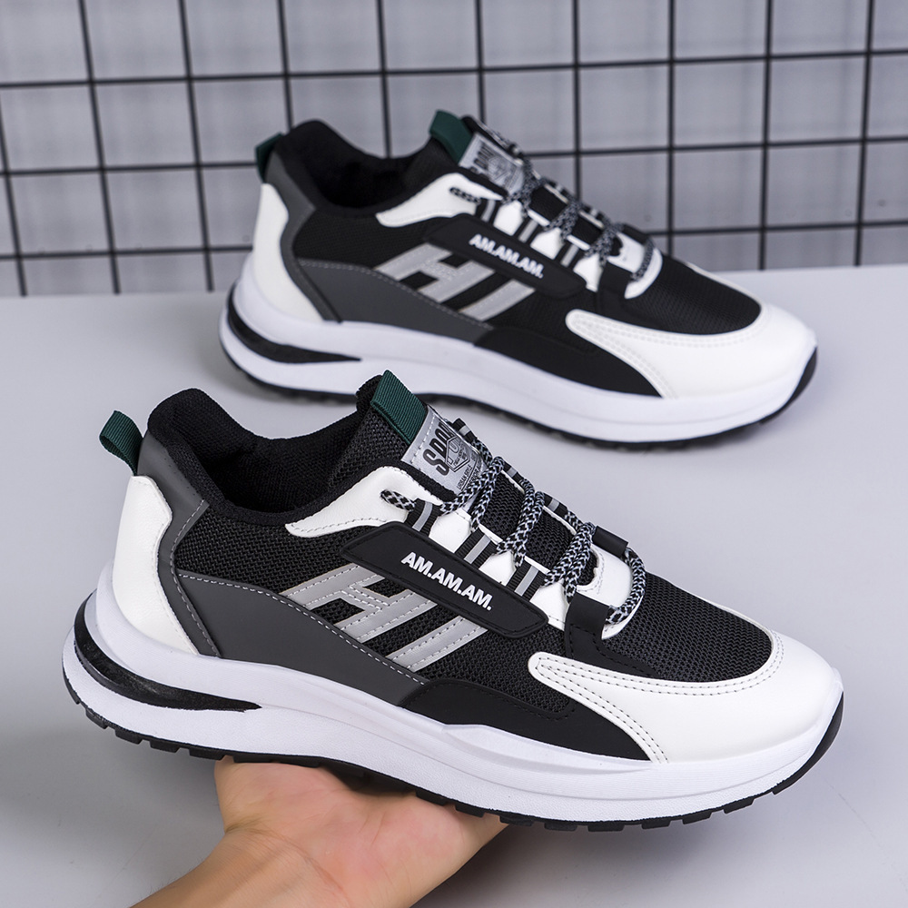 Men Sneakers White Sports Shoes Running Walking - Imagen 3