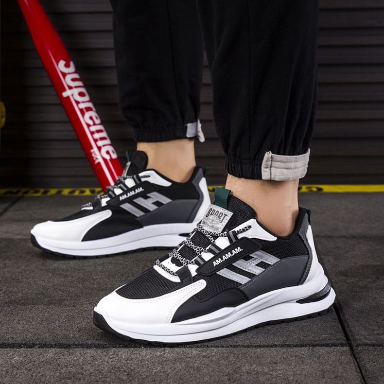 Men Sneakers White Sports Shoes Running Walking - Imagen 2