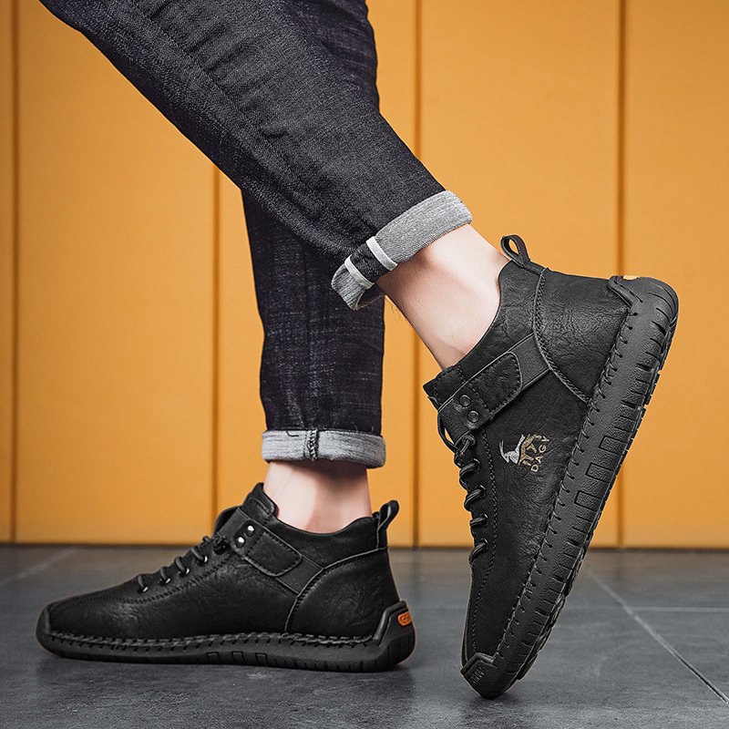 Fashion Men Sneakers Velcro Flats Shoes High Quality - Imagen 10