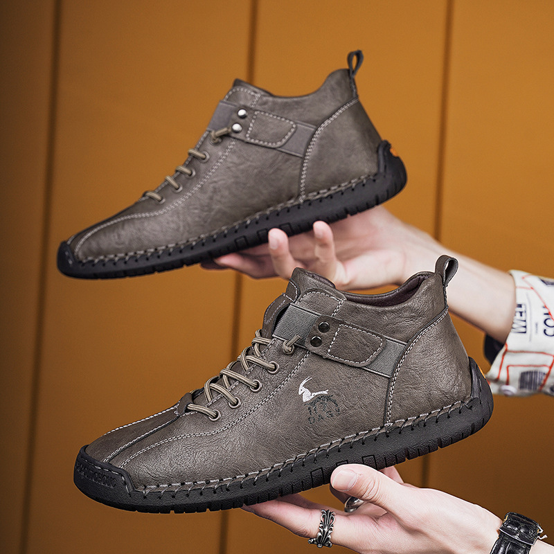 Fashion Men Sneakers Velcro Flats Shoes High Quality - Imagen 8