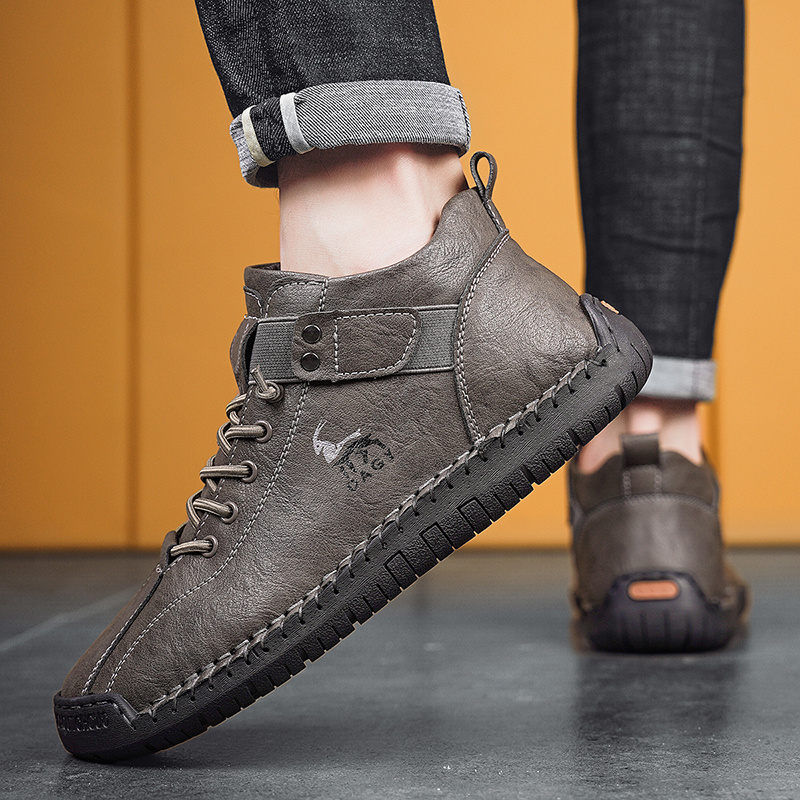 Fashion Men Sneakers Velcro Flats Shoes High Quality - Imagen 3