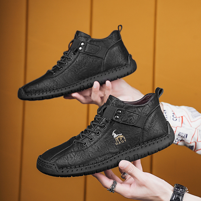 Fashion Men Sneakers Velcro Flats Shoes High Quality - Imagen 2
