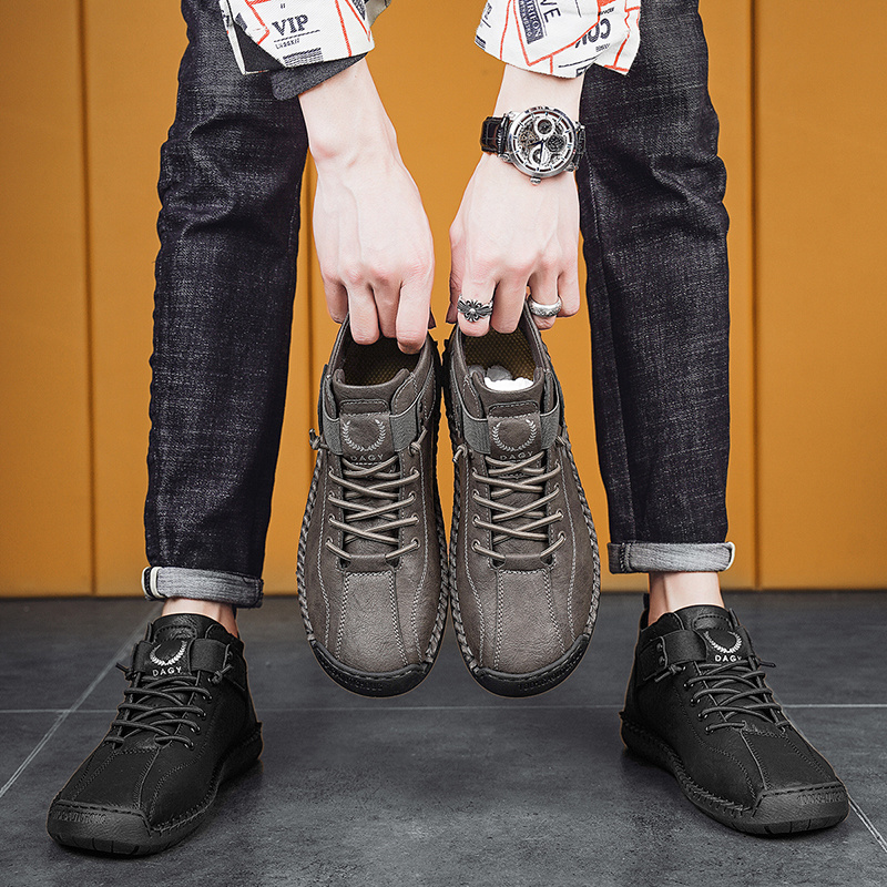 Fashion Men Sneakers Velcro Flats Shoes High Quality - Imagen 5