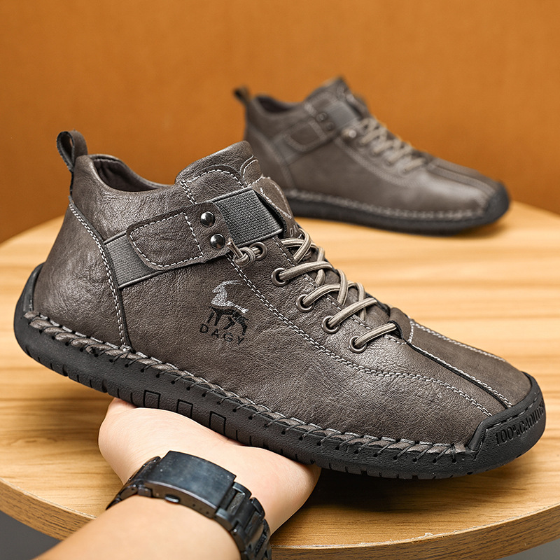 Fashion Men Sneakers Velcro Flats Shoes High Quality - Imagen 7