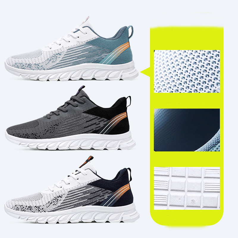 Men Sneakers Fashion Wavy Bottom Shoes Sport Running Walking Shoes - Imagen 8